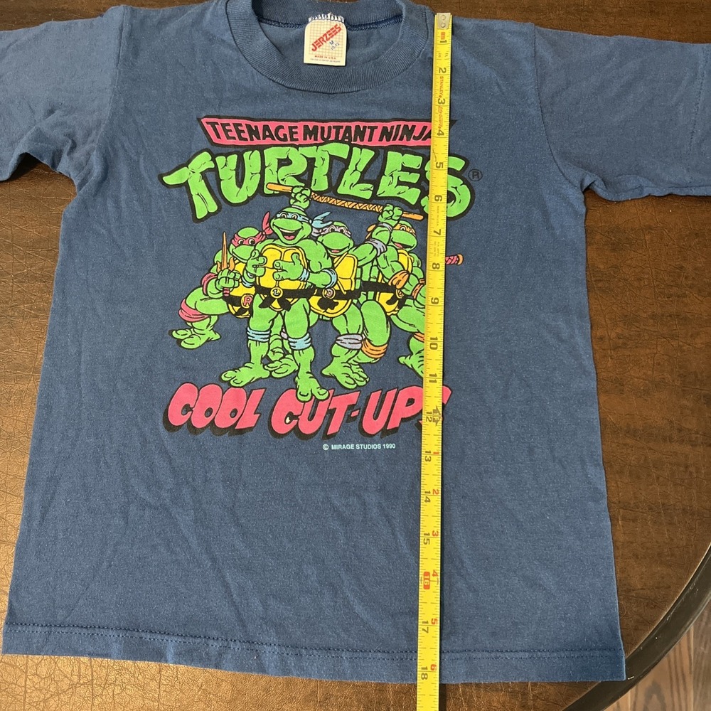 Vintage 1990s Teenage Mutant Ninja Turtles Kids T-shirt Mirage Studios Jerzees - Picture 5 of 10